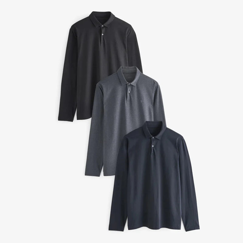 Pack of 3 Long Sleeves Polo