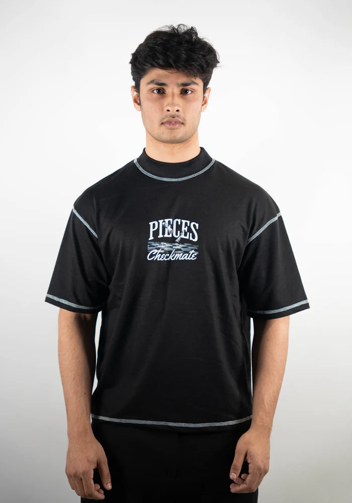 Contrast Stitch – Black – Checkmate